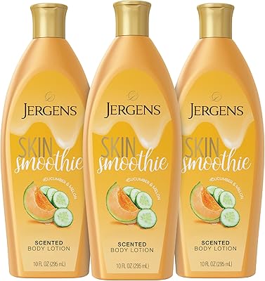 Lait pour le corps jergens skin smoothie, hydratant parfumé au concombre et à