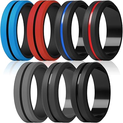Alliances de mariage en silicone thunder feet pour hommes bagues de fiançailles