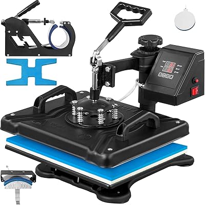 Presse à chaleur combinée vivo 5 en 1 taille 12 x 15 pouces