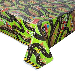 Unique party 52073 nappe en plastique pour fête de construction, 7 pieds x