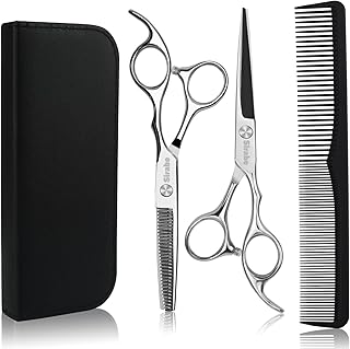 Ensemble de ciseaux de coupe de cheveux amincissants professionnels de 65 pouces tondeuse