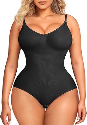 Body pour femme, sans couture, gainant le ventre, sans manches, col en v