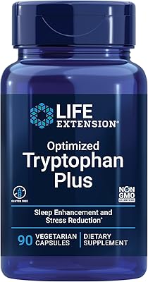 Life extension tryptophan plus supplement enhancer 1000 mg supplément de l-tryptophane avec niacine