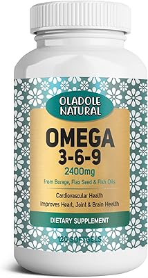 Gélules d'oméga 3-6-9 de blettes, graines de lin et poisson, 2400 mg, 120