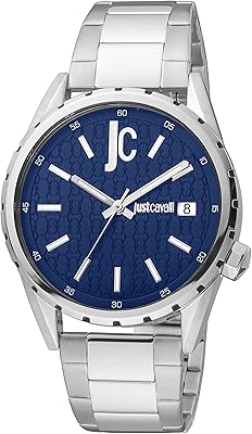 Just cavalli jc1g217m0065 uomo montre décontractée pour femme, analogique, mouvement à quartz