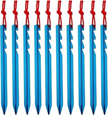 Piquets de tente en aluminium azarkis robustes et légers pour le camping