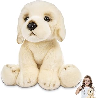 La peluche chiot golden retriever highpotdis est adorable et moelleuse ! super câline