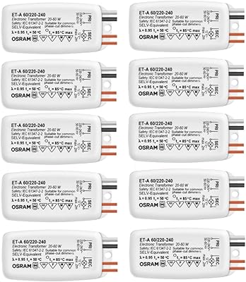 Transformateur électronique osram pour led et halogène 12v 20-60w pilote de stabilisateur