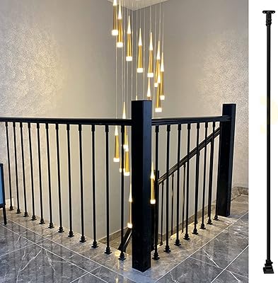 Poteau de rampe d'escalier en métal de 38 pouces pour intérieur et extérieur