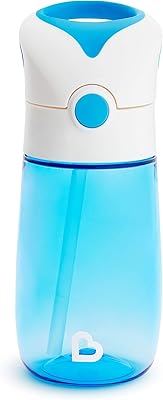 Tasse munchkin flip & go avec paille, 12 oz, bleu