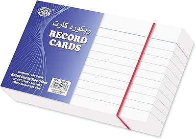 Papier d'enregistrement rayé fsic53, 240 g/m2, blanc, 5 x 3" - paquet