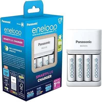 Chargeur panasonic enloop smartplus | pour 1 à 4 piles aa-aaa ni-mh