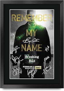 Hwc trading breaking bad série tv affiche a3 fr imprimer the cast encadré