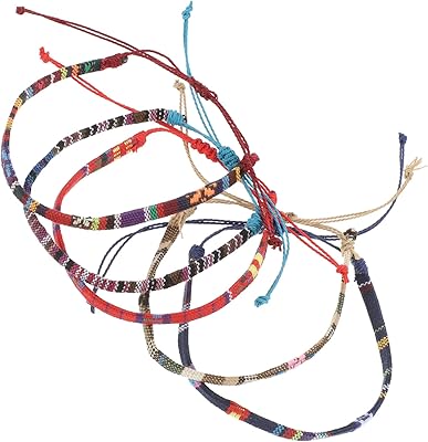 Bracelets d'amitié, bracelets tressés, bracelets réglables pour adultes 5 pièces, comme indiqué, 7x7