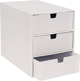 Organiseur de bureau à 3 tiroirs bigso ingrid | organisateur de rangement durable