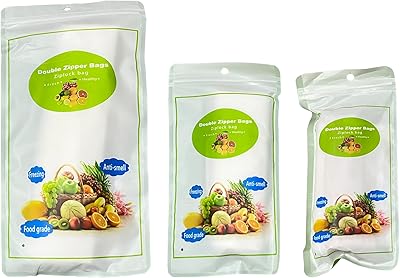 Sacs hermétiques de qualité alimentaire uhilf pour réfrigérer les aliments, réutilisables, 65 sacs