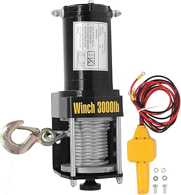 Kit de treuil électrique 24v 2400 lb avec télécommande portable à