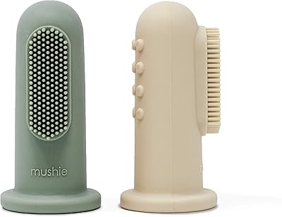 Brosse à dents moshi cambridge finger bleu/mobile (pack de 2)