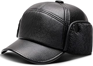 Chapeau de fourrure d'hiver casquette de baseball réglable avec protection des oreilles en cuir. Diaytar : Acheter moins cher n'a jamais été aussi facile