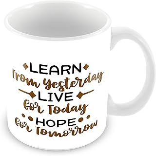 Tasse à café tuelip de "apprendre d'hier vivre aujourd'hui espérer demain "