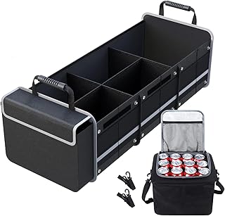 Grand organisateur de rangement de coffre de voiture avec sac isotherme, organisateur de chaussures de voiture pliable et durable pour suv, voiture, berline. Diaytar Sénégal : Simplicité, rapidité, économie