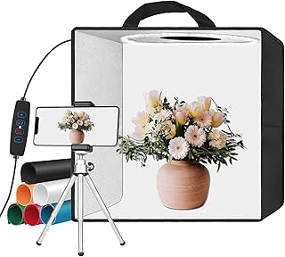 Boîte lumineuse de photographie emart, 12" x 12" avec 120 led et 6