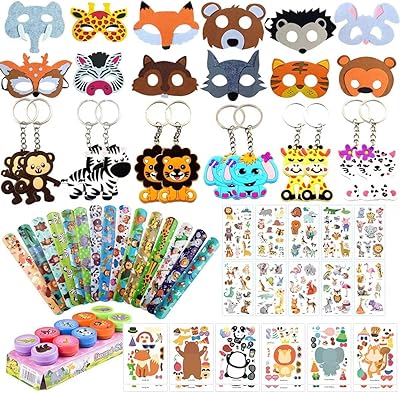 71 pièces de cadeaux de fête sur le thème du safari fournitures d'anniversaire
