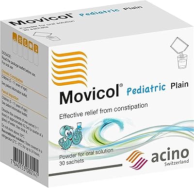 Poudre à saveur nature pour enfants movicol pour un soulagement efficace de la constipation,