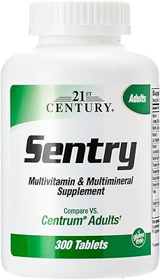 Supplément multivitaminé et minéral 21st century sentry, 300 comprimés