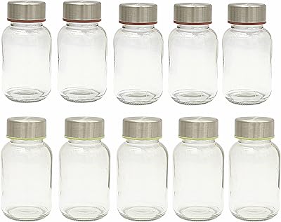 Bouteilles d'eau en verre fodrop avec couvercle, paquet de 10, couvercle étanche