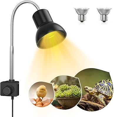 Lampe chauffante tortue 25 w avec support, lampe uva/uvb avec clip rotatif à