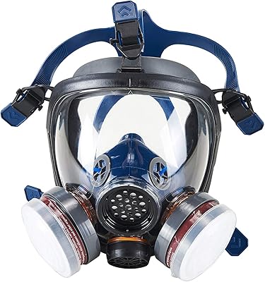 Respirateur intégral ohmotor à double cartouche de filtre à air, masque respiratoire
