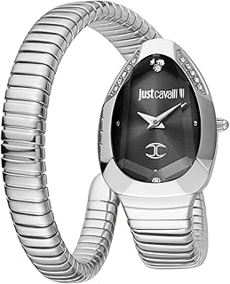 Montre à quartz serpenti metallica pour femme, affichage analogique et bracelet en acier