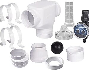 Premier chasse d'eau avec té fourre-tout et vanne électronique 3" - kit de dérivation d'eau de pluie avec intervalles de chasse personnalisables et anti-colmatage, drainage optimisé. Diaytar Sénégal : Simplicité, rapidité, économie