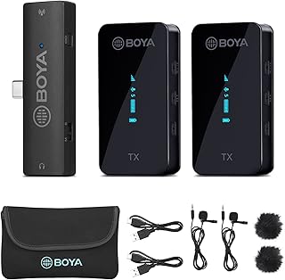 Boya by-xm6-s6 mini émetteur et récepteur de microphone cravate sans fil