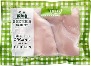 Poitrines de poulet fermières biologiques sans peau, paquet de 300 g