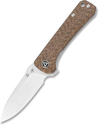 Couteau de poche hawkeye qsb, lame sandvik 14c28n, manche micarta