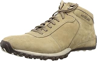 Baskets en cuir kaki pour hommes