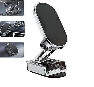 Support mobile pliable pour voiture avec rotation à 360 degrés conception magnétique puissante