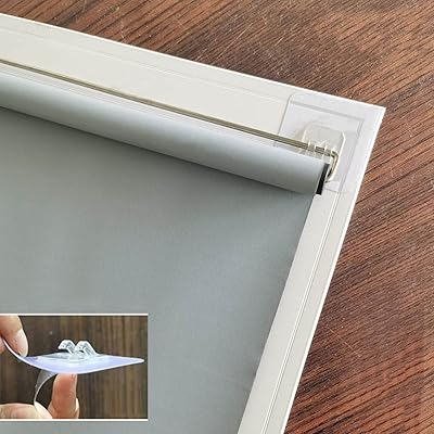 Sanjiaojia store enrouleur à ventouse,rideaux occultants à rouleau pare-soleil rétractables automatiques,rideau portable temporaire,pour