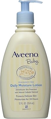 Aveeno baby lotion hydratante quotidienne pour tout-petits flocons d'avoine colloïdale naturelle et diméthylsiloxane