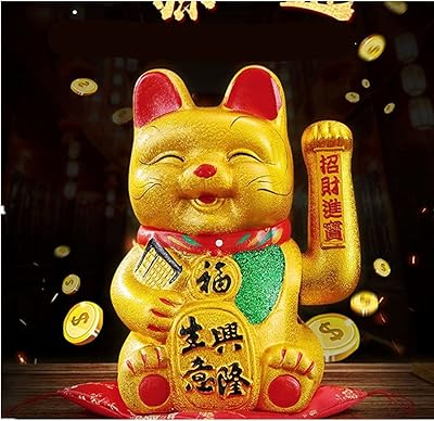 Chat porte-bonheur japonais en céramique xegui avec bras ondulé, balisage de chat porte-bonheur
