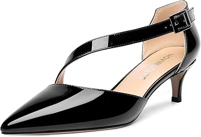 Chaussures à boucle movinsteps pour femmes, chaussures d'orsay brevetées à bout pointu, sangle réglable, talon bas de 2 pouces. Le meilleur rapport qualité-prix du web sénégalais sur Diaytar