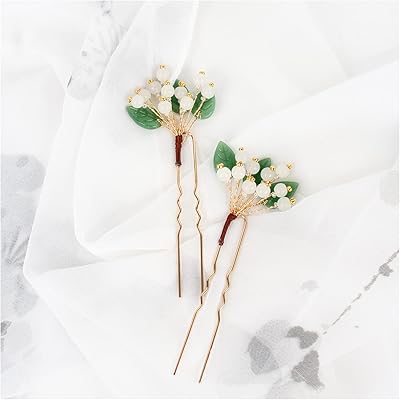 Épingles à cheveux décoratives avec un thème botanique pour montrer la beauté