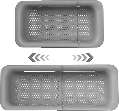 Passoire de cuisine pliable et extensible pour fruits, légumes, pâtes, aliments, panier