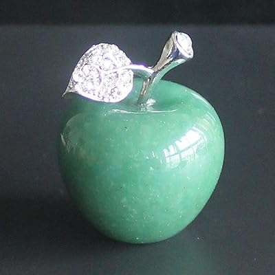 Décor de pomme en cristal de pierres précieuses mélangées de 30 mm