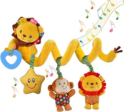 Jouets de siège de voiture suspendus jouets d'activité en peluche pour bébé