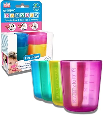 Tasse bébé first 100% recyclable, paquet de 4, 50 ml (multicolore)
