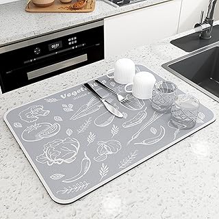 Tapis d'égouttoir à vaisselle pour comptoir de cuisine micacos 16" x 20"