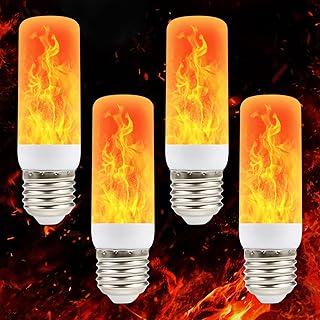 Ampoule led à effet de flamme, culot e27 5w avec 4 modes d'éclairage